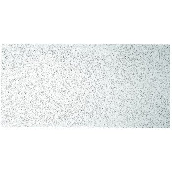 USG PLATEAU Series 725 Ceiling Panel, 4 ft L, 2 ft W, 9/16 in Thick, Mineral Fiber, White