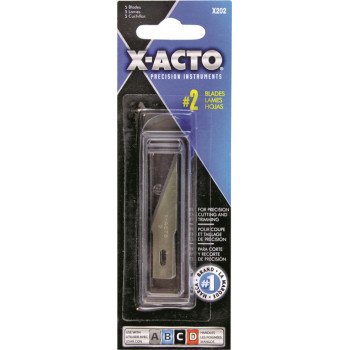 X-Acto X202 Knife Blade, #2, 1.88 in L, Carbon Steel, Hobby Edge