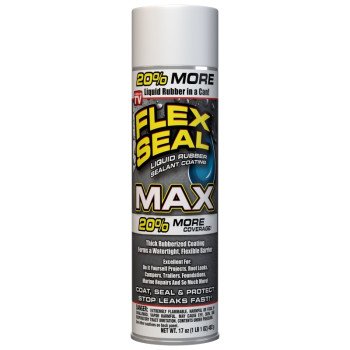 Flex Seal FSMAXWHT24 Rubberized Spray Coating, White, 17 oz, Can