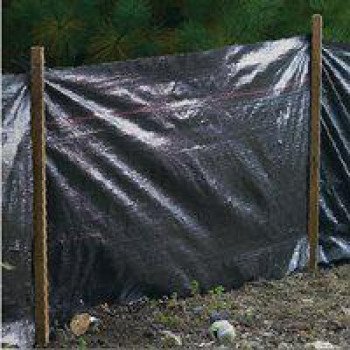 Mutual Industries 14987 Silt Fence, 100 ft L, 36 in W, 1-1/2 x 1-1/2 in Mesh, Fabric, Black