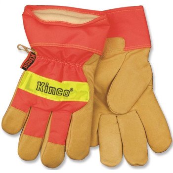 Heatkeep 1938-L Work Gloves, Men's, L, Wing Thumb, Orange/Palamino