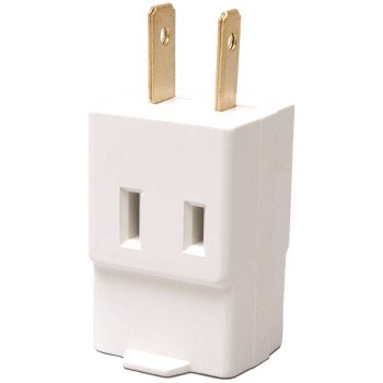 Eaton Wiring Devices BP4400W Outlet Tap, 2 -Pole, 15 A, 125 V, 3 -Outlet, NEMA: NEMA 1-15R, White