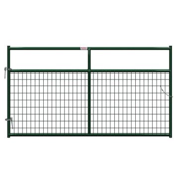 Behlen Country 40132082 Wire-Filled Gate, 96 in W Gate, 50 in H Gate, 6 ga Mesh Wire, 2 x 4 in Mesh, Green