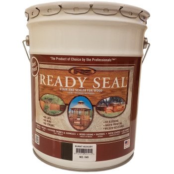 Ready Seal 545 Exterior Wood Stain, Flat, Burnt Hickory, Liquid, 5 gal
