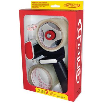 Cantech 342-00 Packaging Tape Dispenser, 50 m Max Tape W, Clear