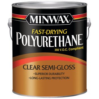 Minwax 319010000 Polyurethane, Semi-Gloss, Liquid, Clear, 1 gal, Can