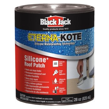 Black Jack 5586-1-02 Silicone Roof Sealant, White, Liquid, 1 qt Pail