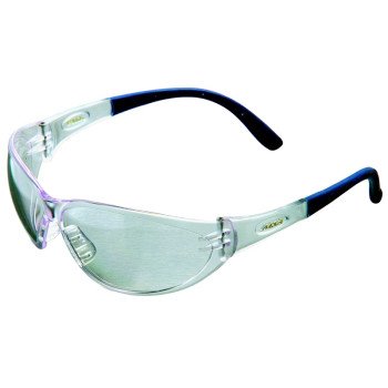 Safety Works 10041748 Contoured Safety Glasses, Anti-Fog, Anti-Scratch Lens, Rimless Frame