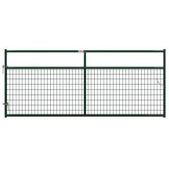 Behlen Country 40132102 Wire-Filled Gate, 120 in W Gate, 50 in H Gate, 6 ga Mesh Wire, 2 x 4 in Mesh, Green