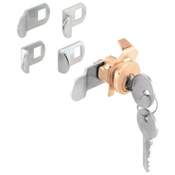 Defender Security U 9940 Mailbox Lock, Keyed Lock, Steel, Brass