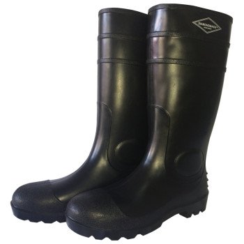 Diamondback L-G06B11 Knee Boots, 11, Black, PVC Upper, Slip on Boots Closure