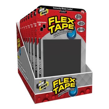 Flex Seal TFSBLKMINI Flex Tape, 3 in L, 4 in W, Black