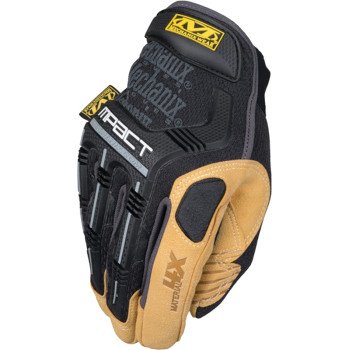 Mechanix Wear Material4X M-Pact Series MP4X-75-009 Work Gloves, Men's, M, 9 in L, Hook-and-Loop Cuff, Black/Brown