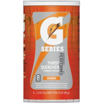 Gatorade 04701 Thirst Quencher Sports Drink Mix, Water, Powder, Orange, 1.23 oz Packet