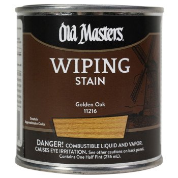 Old Masters 11216 Wiping Stain, Golden Oak, Liquid, 0.5 pt, Can