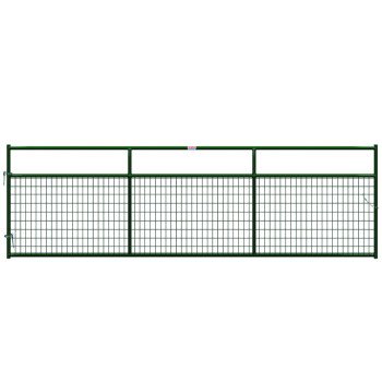 Behlen Country 40132142 Wire-Filled Gate, 168 in W Gate, 50 in H Gate, 6 ga Mesh Wire, 2 x 4 in Mesh, Green