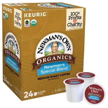 Newman's Own 5000351721 Coffee K-Cup Pod, Special Blend, Caffeine, Medium Roast, Box
