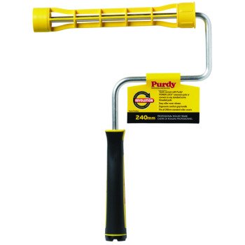 Purdy Revolution 144751240 Paint Roller Frame, 9-1/2 in L Roller, Comfort-Grip Handle, Black/Yellow Handle