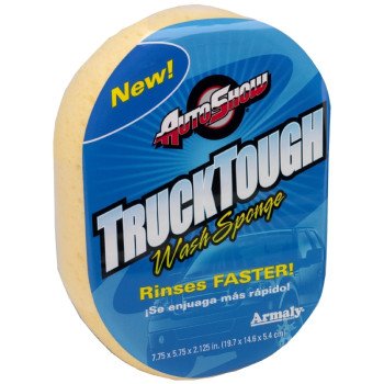 Autoshow 11701 Wash Sponge, 7-3/4 in L, 5-3/4 in W, 2-1/4 in Thick, Polyester