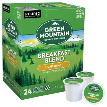 KEURIG 5000330085 Breakfast Blend K-Cup Pod Box, Yes Caffeine, Light Roast Box