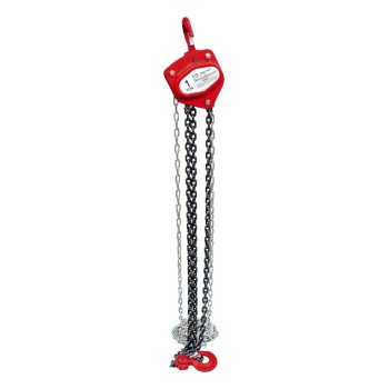 American Power Pull 400 Series 410 Chain Block, 1 ton, 10 ft H Lifting, 12-11/16 in Between Hooks