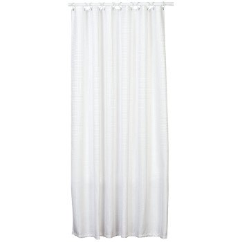 Zenna Home H21WW04 Shower Curtain, 72 in L, 70 in W, Polyester, White