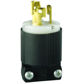 Eaton Wiring Devices CWL515P Electrical Plug, 2 -Pole, 15 A, 125/250 V, NEMA: NEMA L5-15, Black/White