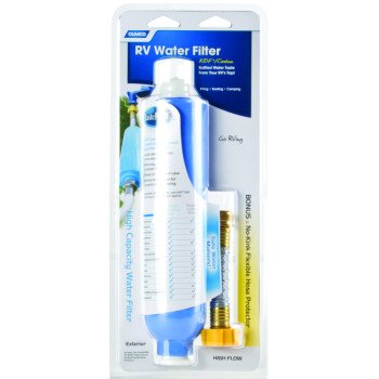 Camco 40013 Carbon Water Filter with Hose Protector