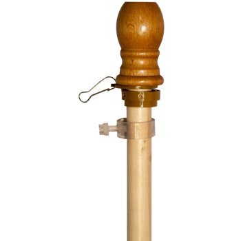 Valley Forge 60705 Flag Pole, 1 in Dia, Wood, Blonde