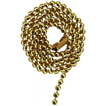 Atron FA47 Beaded Pull Chain, 24 in L Chain, Brass