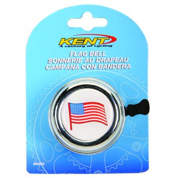 KENT 67104 American Flag Bell, For: Standard Bicycle Handlebars