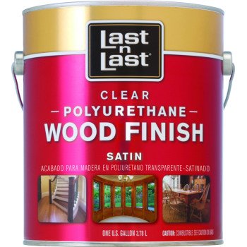 Last n Last 53511 Polyurethane Wood Finish, Liquid, Clear, 1 gal, Can