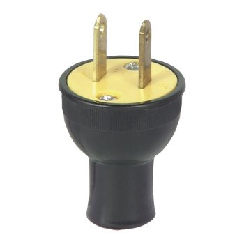 Eaton Wiring Devices 3123BK-BOX Electrical Plug, 2 -Pole, 15 A, 125 V, NEMA: NEMA 1-15, Black