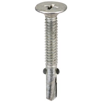 Acorn International S-WM101716G250 Screw, #10 Thread, Phillips Drive, Self-Tapping, Winged Point, Galvanized Steel