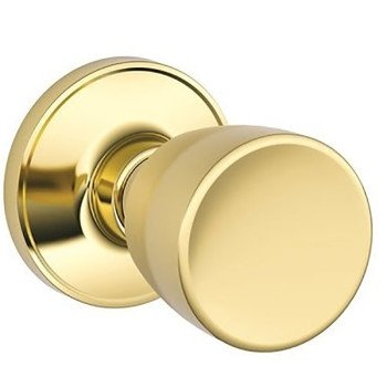 Dexter J Series J10 BYR 605 Passage Knob, Metal, Bright Brass, 2-3/8, 2-3/4 in Backset, 1-3/8 to 1-3/4 in Thick Door