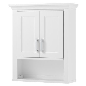 Craft + Main Hollis Series HOWW2428 Bathroom Cabinet, 2-Door, 1-Shelf, Wood, White