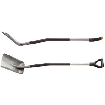 Fiskars 332400-1001 Digging Shovel, Boron Steel Blade, Steel Handle, D-Shaped Handle