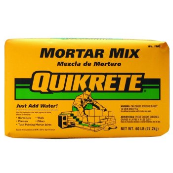 Quikrete 1102-60 Mortar Mix, Gray, Solid, 60 lb Bag