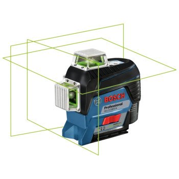 Bosch GLL3-330CG 3-Plane Leveling/Alignment Line Laser, 200 ft, +/-3/32 in Accuracy, 3-Beam, 1-Line, Green Laser
