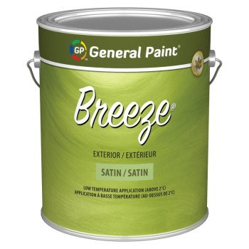 General Paint Breeze 70-352-16 Exterior Paint, Satin, Accent Base, 1 gal