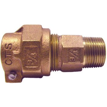 Legend T-4300NL Series 313-209NL Pipe Connector, 3/4 x 1 in, Pack Joint CTS x MNPT, Bronze, 100 psi Pressure