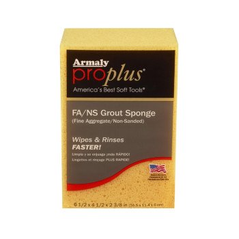 Armaly ProPlus 00608 FA/NS Grout Sponge, 6-1/2 in L, 4-1/2 in W, 2-3/8 in Thick, Polyester, Yellow