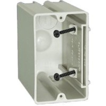 Sliderbox SB-1 Electrical Box, 1-Gang, 2-Outlet, 1-Knockout, 1/2 in Knockout, PVC, Beige/Tan, Screw, Wall