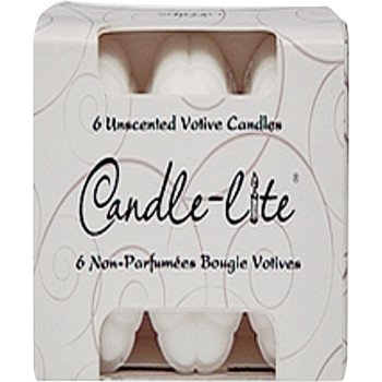 CANDLE-LITE 1601595 Votive Food Warmer Candle, White Candle, 10 hr Burning