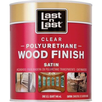 Last n Last 53104 Polyurethane Wood Finish, Liquid, Clear, 1 qt, Can
