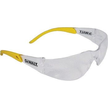 DeWALT DPG54-1C Safety Glasses, Polycarbonate Lens, Plastic Frame, Black/Yellow Frame