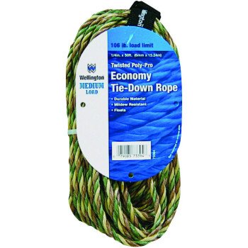 73394 CAMO POLY ROPE 1/4X50FT 