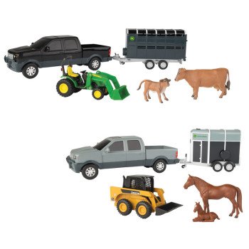 Ertl 37656A Pickup and Livestock Trailer Set, 3 years and Up