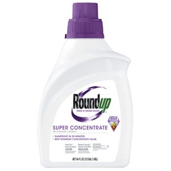 Roundup 5008510 Weed and Grass Killer Super Concentrate, Liquid, Spray Application, 1/2 gal Bottle