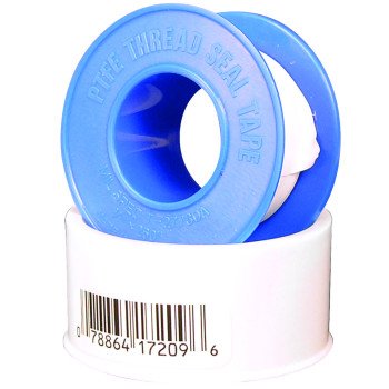 Harvey 17209B Thread Seal Tape, 260 in L, 3/4 in W, PTFE, Blue/White